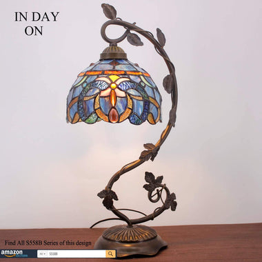 Cloudy Stained Glass Table Lamp