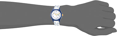 Kids' TR90 Quartz Watch with Rubber Strap, White