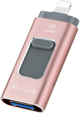 USB Flash Drive 128G Thumb Drive for iPhone Photo Stick 3in1 USB 3.0 Memory iPad