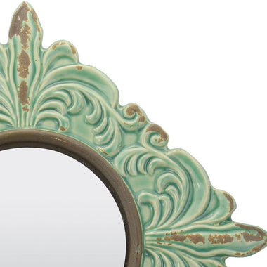 Antique Diamond Shape Ceramic Mirror
