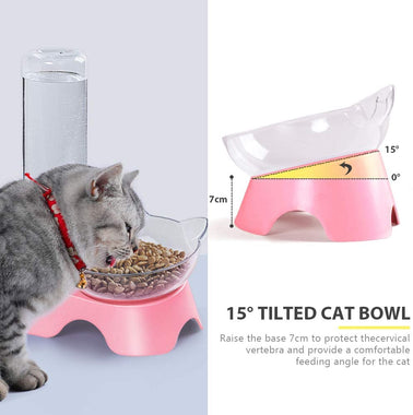 MILIFUN Double Dog Cat Bowls