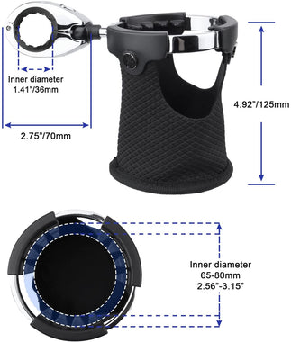 LEXIN LX-C3 Motorcycle Cup Holder with 360°swivel ball-mount