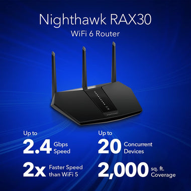 NETGEAR Nighthawk WiFi 6 Router - AX5400 WiFi 6 | 6 Streams