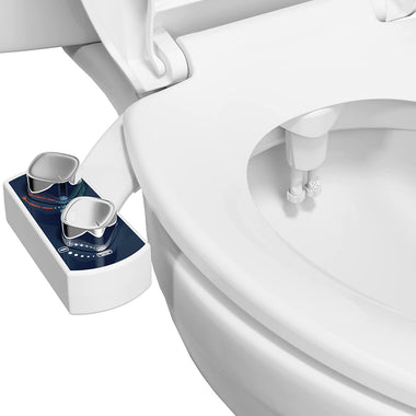 Hibbent Bidet Attachment for Toilet-White-Cold & Hot Water