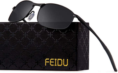 FEIDU Polarized Sport Mens Sunglasses HD Lens Metal Frame