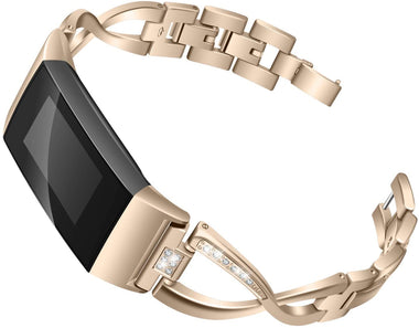 Joyozy Metal X-Link Bling Bands Compatible with Fitbit Charge 3/ ChargeJoyozy