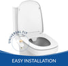 Bio Bidet by Bemis Essential Toilet Attachment Bidet Easy to Install Elongated/White