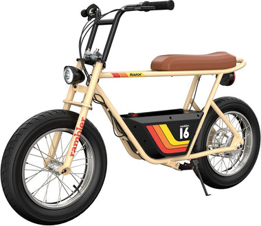 Rambler 16 – 36V Electric Minibike With Retro Style, Up To 15.5 MPH, Up To 11.5 Miles Range