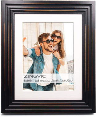 8x10 inch Wood Picture Frame with mat