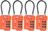 TSA Approved Cable Luggage Locks, Re-settable Combination with Alloy Body