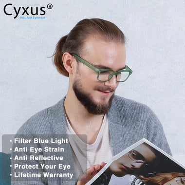Blue Light Blocking Computer Glasses for Anti Eye Strain UV Clear Lens Eyewear Women/Men