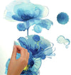 Blue Poppies Peel And Stick Giant Wall Decals