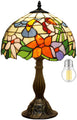 Glass Tiffany Hummingbird Table Lamp
