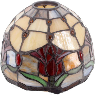 Tiffany Tulip Stained Glass Style Table Lamp