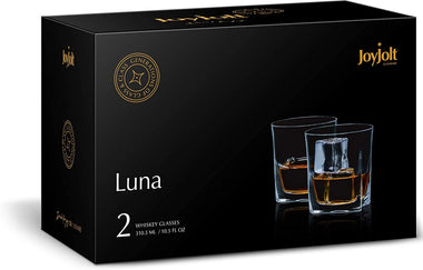 JoyJolt Luna Crystal Whiskey Glasses