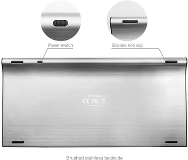 Bluetooth Keyboard, Arteck Stainless Steel Universal Portable Wireless Bluetooth