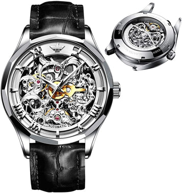 OUPINKE Automatic Watch Skeleton Watches for Men Japan Movement