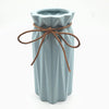 Anding Blue Ceramic Vase  Elegant Origami