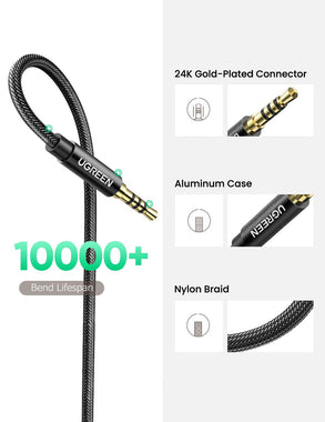 3.5mm Male to Female Extension Cable with Microphone