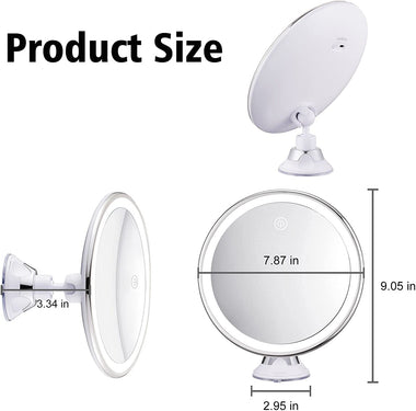 Rechargeable 10X Magnifying Makeup Mirror with Lights