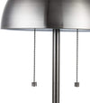 Globe Electric Novogratz x Globe 21" Table Lamp, Blackened Steel Finish, Dome Shade, 2x Pull