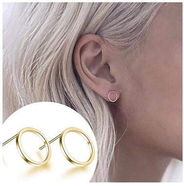 Simple Stud Earrings for Women, Geometric Minimalist
