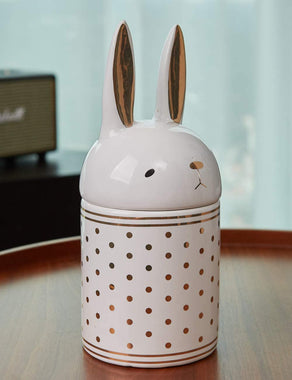 HAUCOZE Cookie Jar Candy Dish  Rabbit