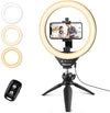 10" Selfie Ring Light with Tripod Stand & Cell Phone Holder