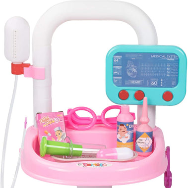 Doctor Cart Kit for Kids 3 4 5, Medical Play Set Realistic