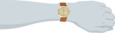 Unisex 97B135 Analog Display Japanese Quartz Brown Watch