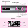 Cordless Hair Curler Automatic Curling Iron with LCD Temperature