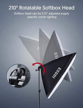 ESDDI Softbox Photography Lighting Kit Photo Studio Light with 2 X 450W 5400K LED