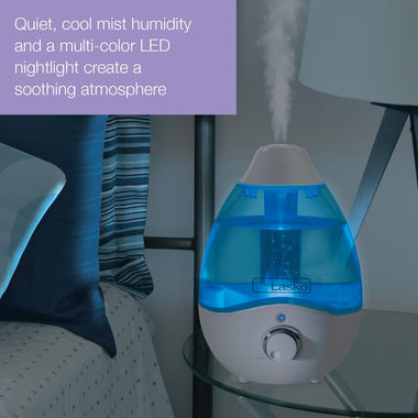 Lasko UH200 Cool Mist Humidifier with Essential Oils, Quiet