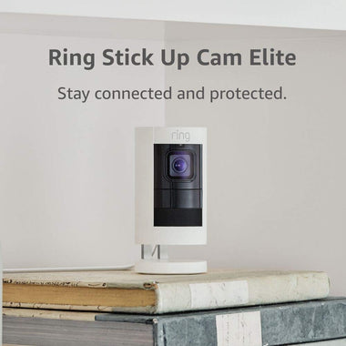 Ring Stick Up Cam Elite -Black with Indoor/Outdoor Adapter