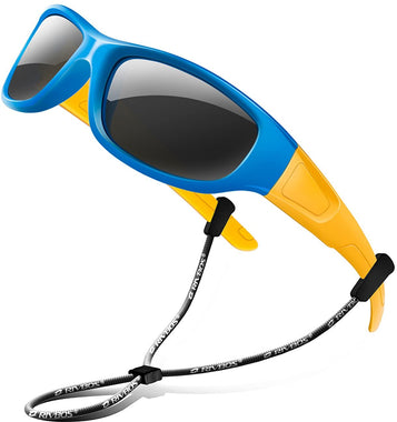 Rubber Kids Polarized Sunglasses With Strap
