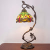 Tiffany Stained Glass Crystal Bead Dragonfly Desk Lamp