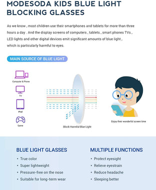 Modesoda Kids Blue light Blocking Glasses