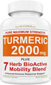 Turmeric Curcumin 2280mg Supplement Capsules