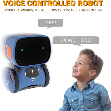 98K Robot Toy for Boys and Girls, Smart Talking Robots Intelligent Partner and Teacher with Voice Control and Touch Sensor, Singing, Dancing, Repeating, Gift Toys for Kids of Age 3 and Up Blue