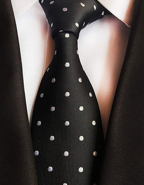 Men's Polka Dot Plaid Silk Tie