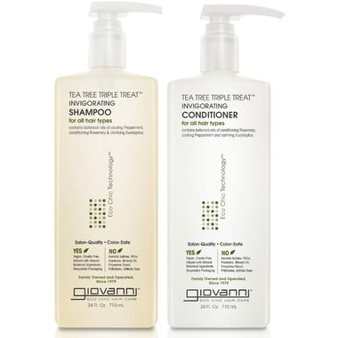 Tea Tree Triple Treat Invigorating Shampoo & Conditioner Set
