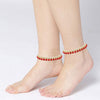 Aheli Indian Wedding Set of 2 Anklet Payal Faux Stone Studded Charm Ankle Bracelet