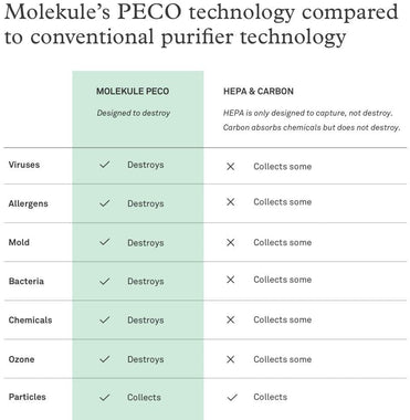 Molekule Air Large Room Air Purifier with PECO Technology for Allergens
