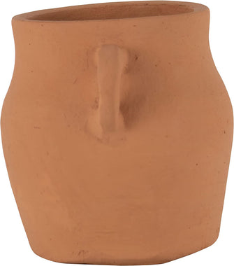 Natural Handthrown Terracotta Vase with Handles