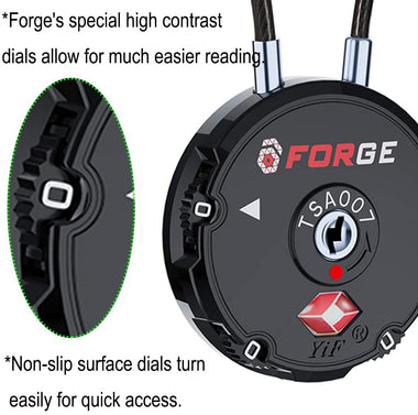 Forge Quality TSA Approved Luggage locks for travel accessories