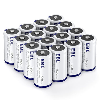 EBL CR123A 3V Lithium High Non-Rechargeable 123 Battery, 16 Pack
