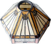 Tiffany Hexagon Stained Glass Mission Yellow Lamp