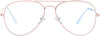 Blue Light Blocking Aviator Glasses for Women Men Lightweight Metal Frame
