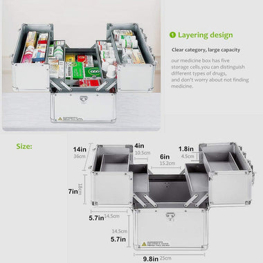 Nurth First Aid Kit Lockable First Aid Box