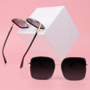 GQUEEN Women Oversized Square Frame Sunglasses